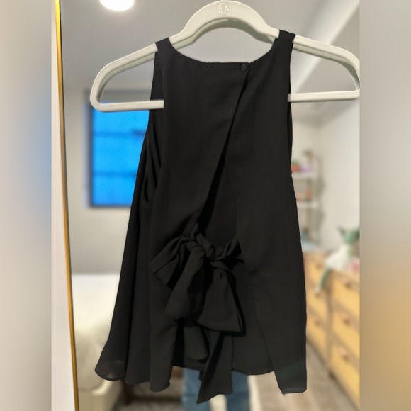 Zara Trafaluc Black Tie In Back Sleeveless Blouse Top - Picture 3 of 3